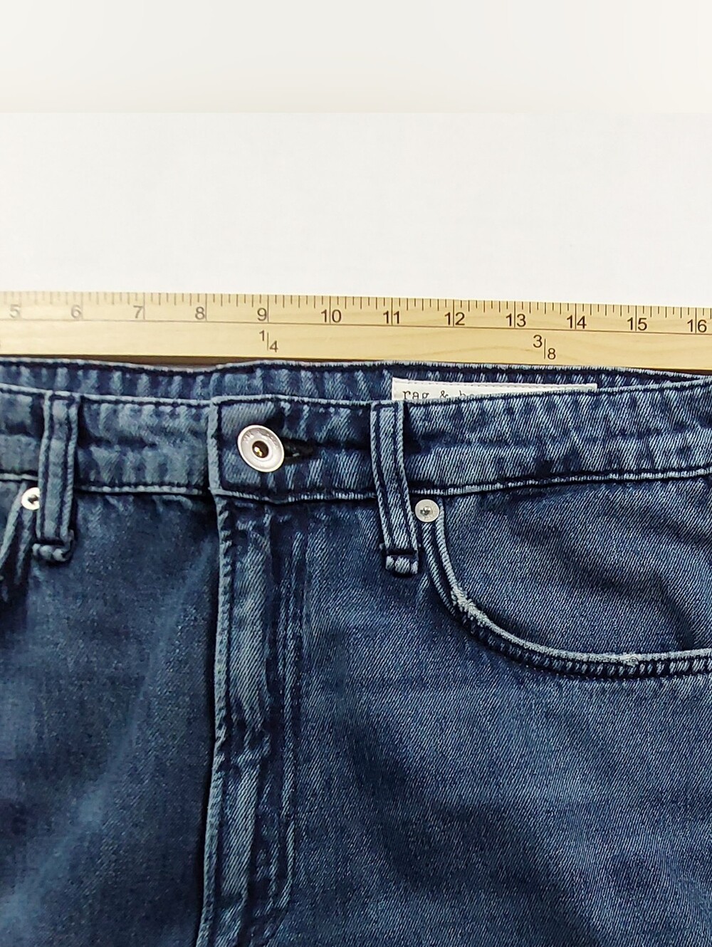 Rag & Bone Logan Mid Rise Wide Leg Jeans Womens Size 30x32 (34x32) Blue NWT $255 - Picture 7 of 16